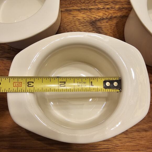 CIROA Stoneware White Set of 3 Ramekins Custard Cups Tab Handles.‎ - Picture 7 of 8